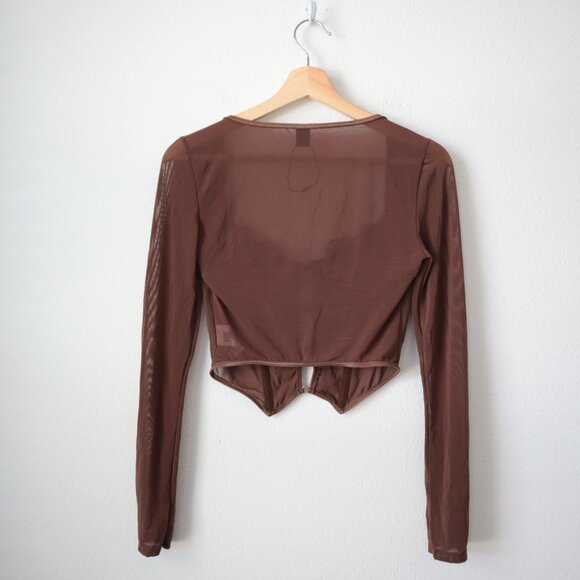 Corset Style Top with Mesh and Lace Details | M - Picture 5 of 6